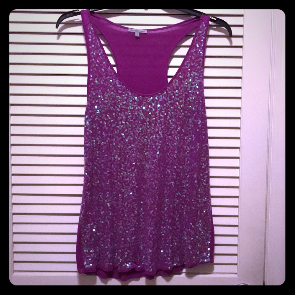 Purple Tank Top with Sequins